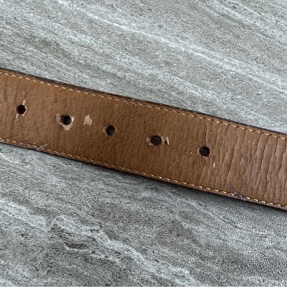 VTG Banana Republic Red Leather Made in US Belt Womens Size 32/80 - Picture 5 of 7